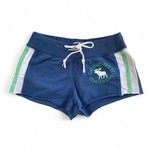 y2k Abercrombie & Fitch micro mini booty swear shorts - blue - size xs